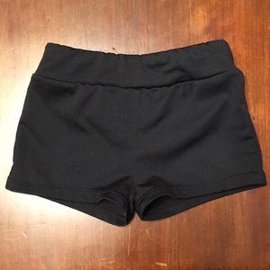 Girls Black Gymnastics/Dance Shorts